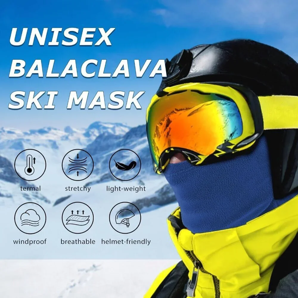 Women's Royal Balaclava Ski Mask Warm Windproof Lightweight Winter Face Mask